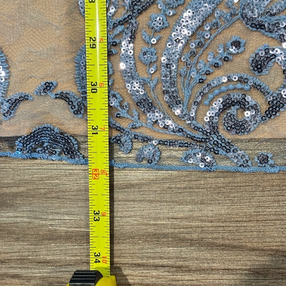 NWOT Free People Night Shimmer Mini Blue Sequin Cocktail Dress Size 0 - Picture 12 of 12